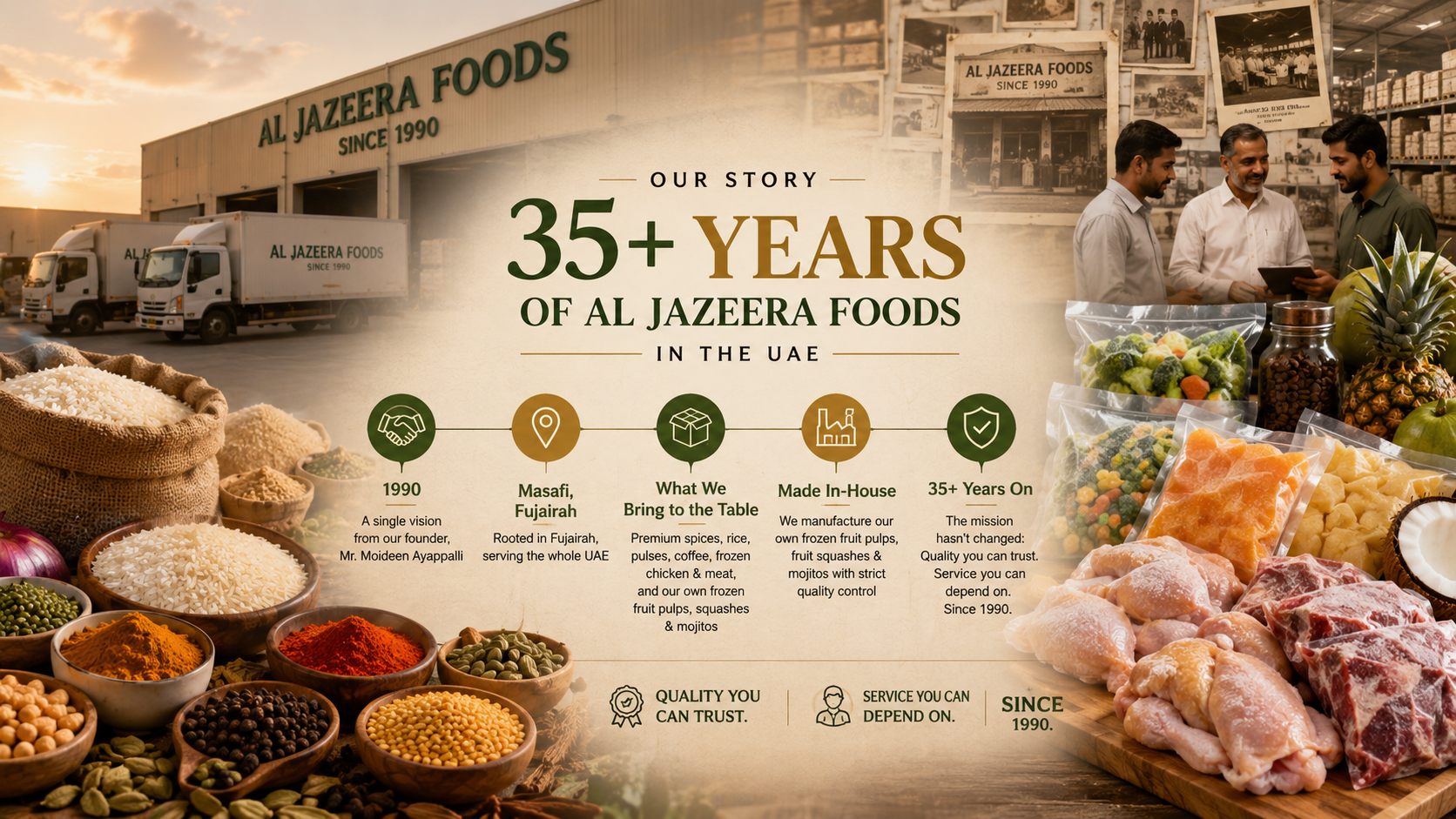 Al Jazeera Foods team and Masafi, Fujairah headquarters