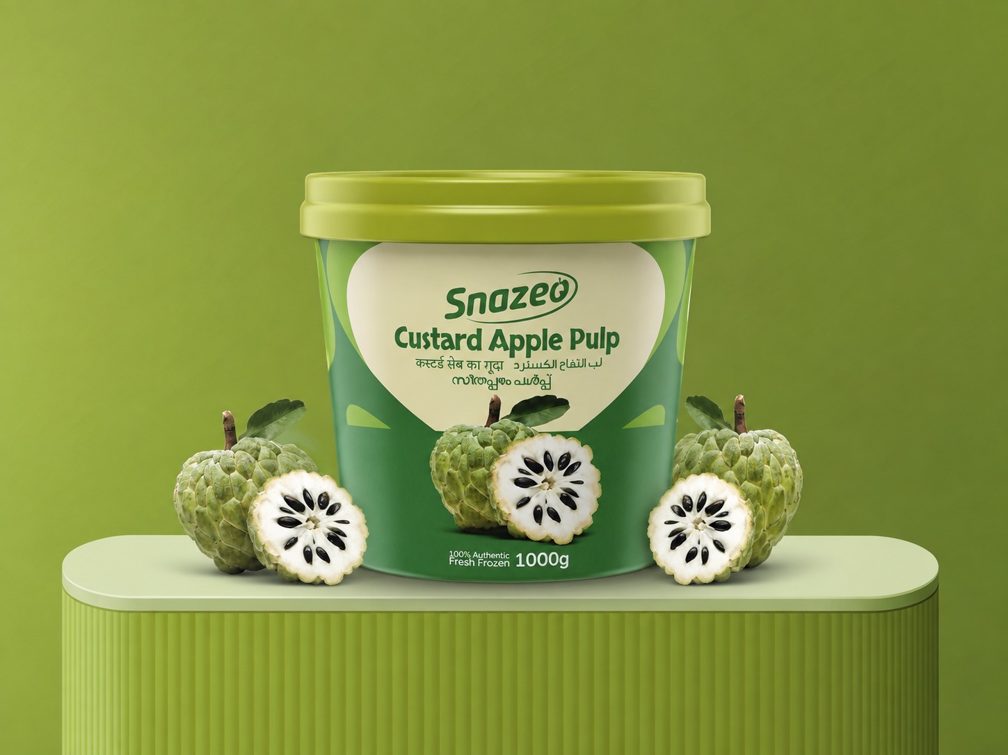 Snazeo Custard Apple Pulp 1000g